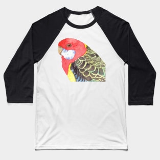 Eastern rosella watercolor - bird portrait painting Baseball T-Shirt